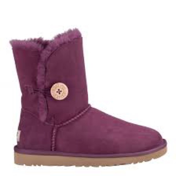UGG Australia Bailey Button Suede Boot Purple Women - Picture 1 of 4